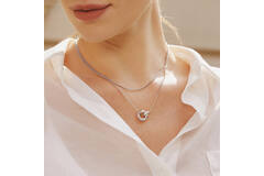  Voque Maven - Link necklaces - Silver / Rhodium plated - Crystal - 45cm
